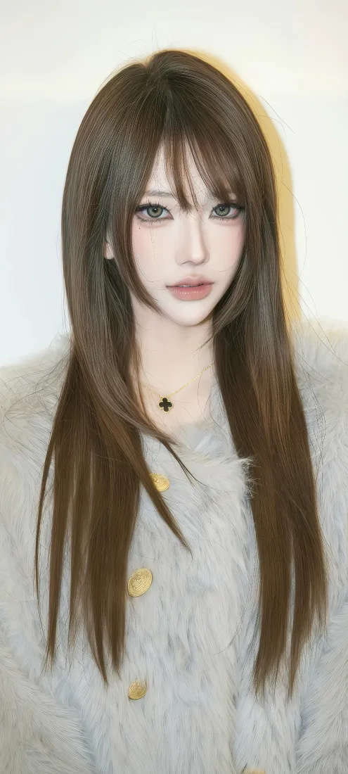 棕发少女手机壁纸|浅灰毛衣背景图片 - 清冷手绘人像「哲风壁纸」 棕发少女手机壁纸|浅灰毛衣背景图片 - 清冷手绘人像「哲风壁纸」