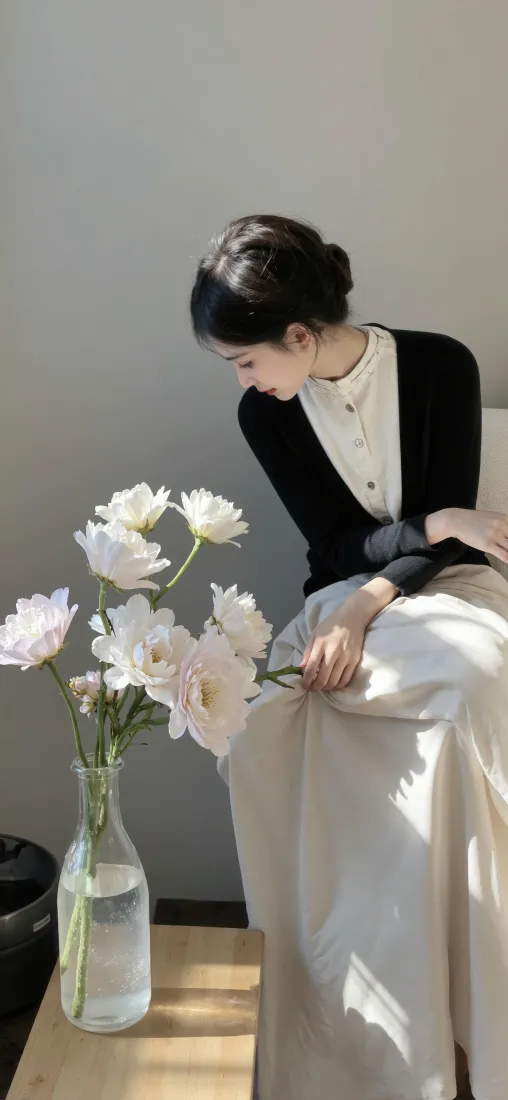 温柔气质女生手机壁纸|花艺阳光室内背景图片 - 清冷感穿搭「哲风壁纸」 温柔气质女生手机壁纸|花艺阳光室内背景图片 - 清冷感穿搭「哲风壁纸」