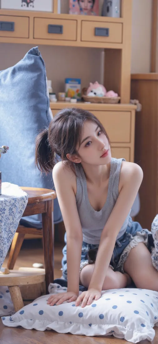 马尾少女手机壁纸|居家室内背景图片 - 清爽养眼人像「哲风壁纸」 马尾少女手机壁纸|居家室内背景图片 - 清爽养眼人像「哲风壁纸」