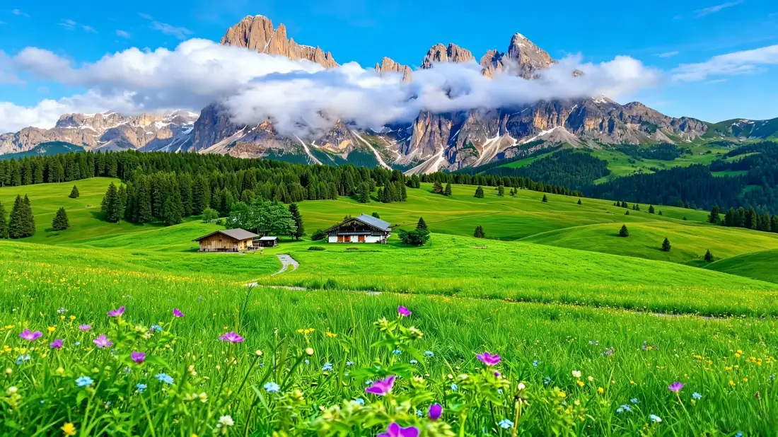 3k高山草原壁纸|牧场木屋背景图片 - 治愈自然风景「哲风壁纸」 3k高山草原壁纸|牧场木屋背景图片 - 治愈自然风景「哲风壁纸」