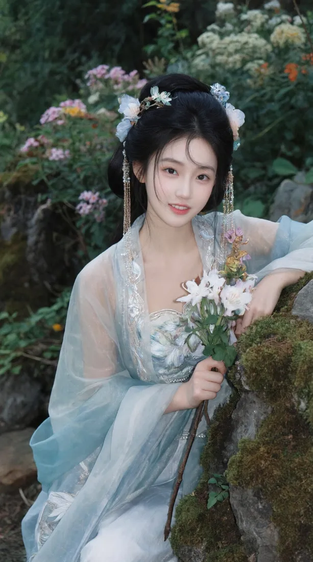幼态脸汉服少女手机壁纸|园林绿植背景图片 - ins风清新写真「哲风壁纸」 幼态脸汉服少女手机壁纸|园林绿植背景图片 - ins风清新写真「哲风壁纸」
