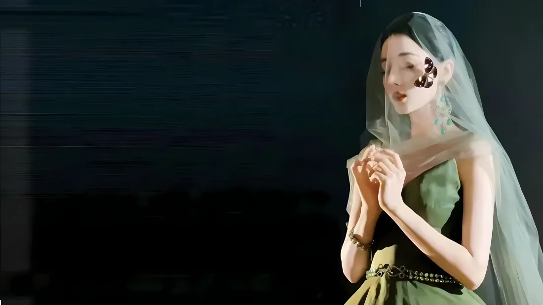 3k迪丽热巴壁纸|绿裙头纱插画背景图片 - 明星时尚写真「哲风壁纸」 3k迪丽热巴壁纸|绿裙头纱插画背景图片 - 明星时尚写真「哲风壁纸」