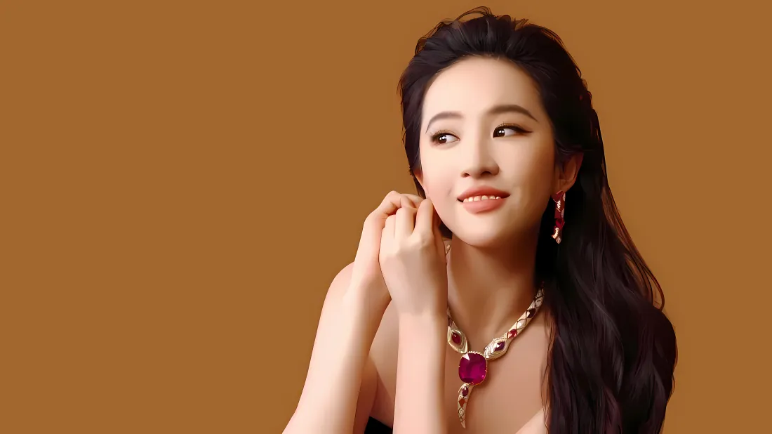 4k刘亦菲壁纸｜暖棕质感背景图片 - 高级感时尚写真「哲风壁纸」