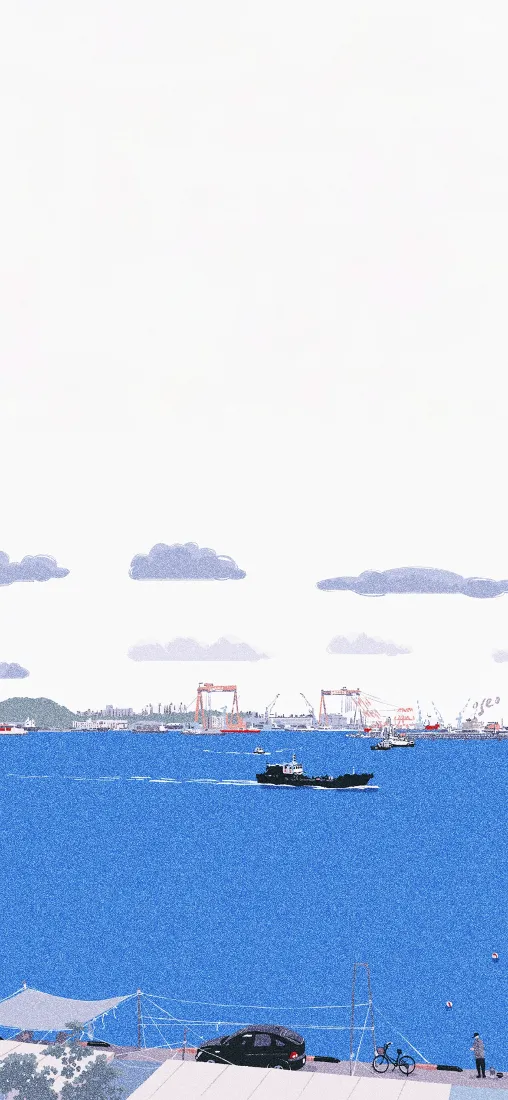 卡通海景手机壁纸|蓝色海水背景图片 - 小船海岸风光「哲风壁纸」 卡通海景手机壁纸|蓝色海水背景图片 - 小船海岸风光「哲风壁纸」