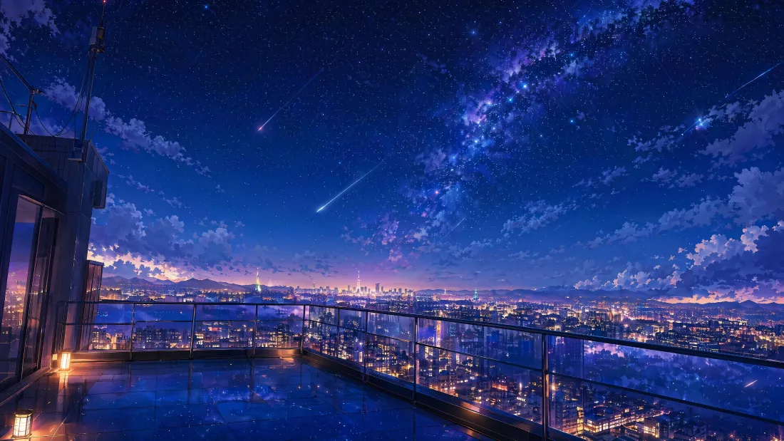 4k星空都市壁纸|城市夜景背景图片 - 流星高空观景台「哲风壁纸」 4k星空都市壁纸|城市夜景背景图片 - 流星高空观景台「哲风壁纸」