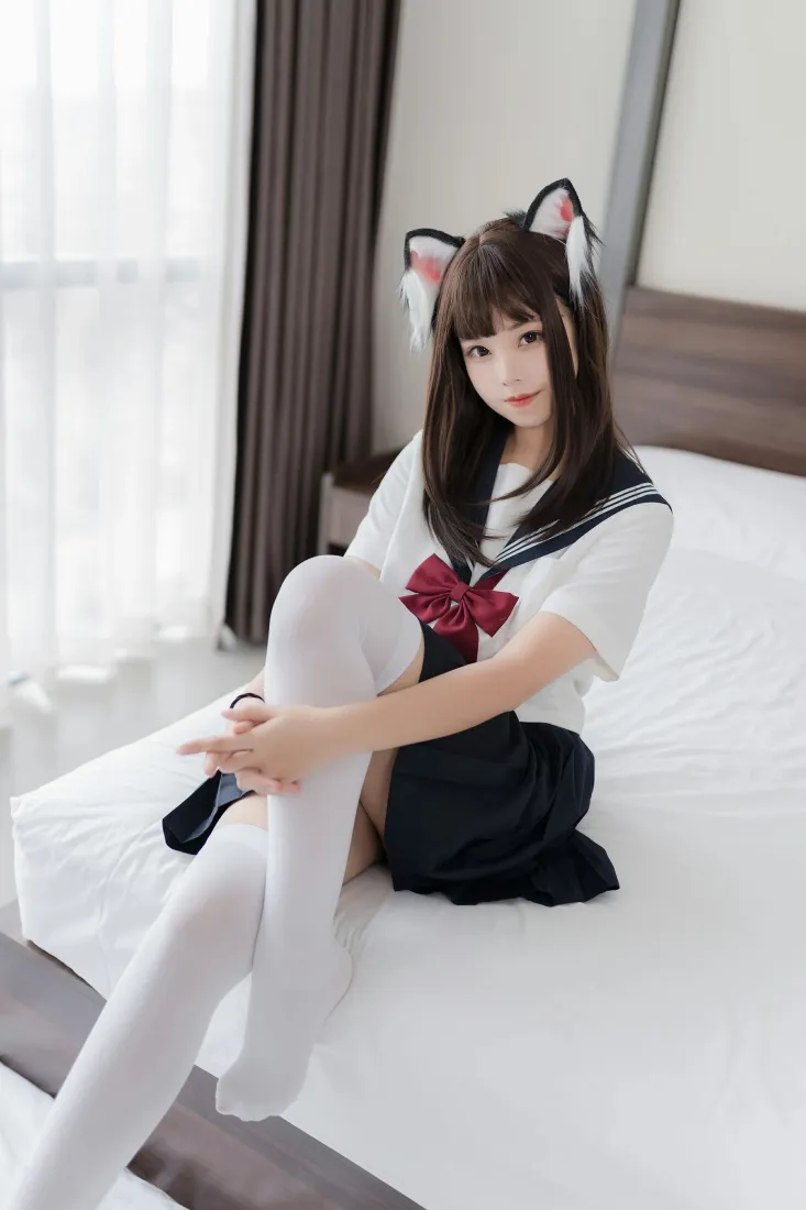 猫耳JK少女手机壁纸|水手服白丝背景图片 - 蜜汁猫裘写真「哲风壁纸」 猫耳JK少女手机壁纸|水手服白丝背景图片 - 蜜汁猫裘写真「哲风壁纸」