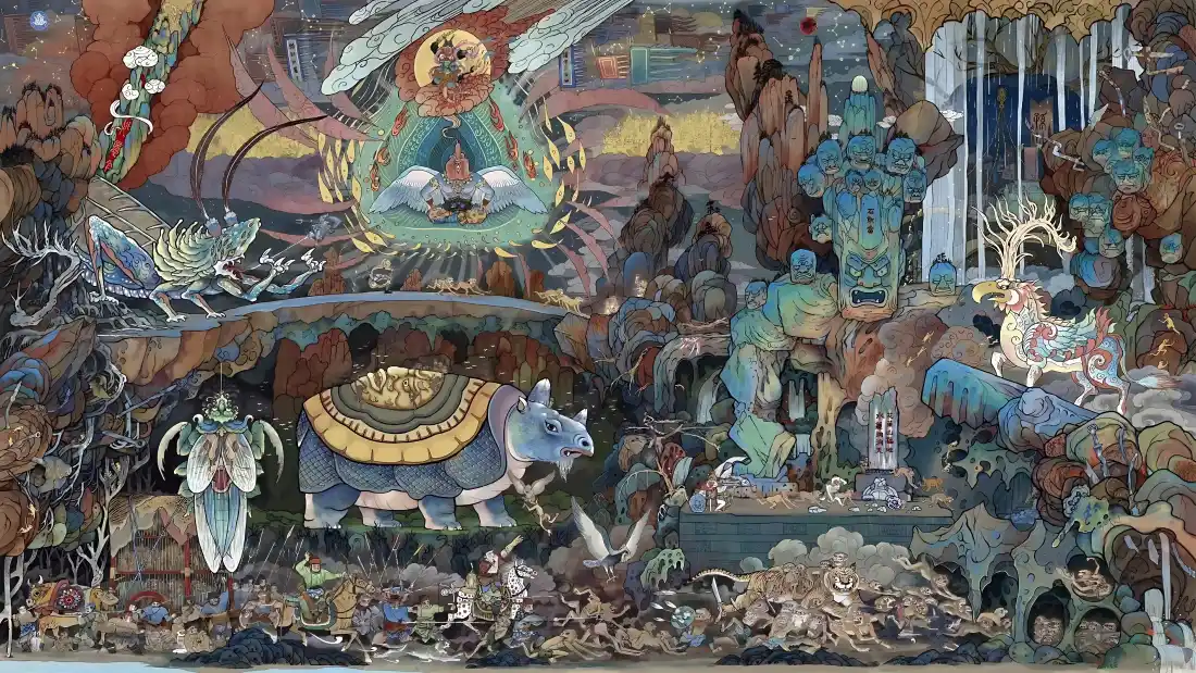 4k黑神话悟空壁纸|浮屠塔群像壁画背景图片 - 国风游戏场景「哲风壁纸」 4k黑神话悟空壁纸|浮屠塔群像壁画背景图片 - 国风游戏场景「哲风壁纸」