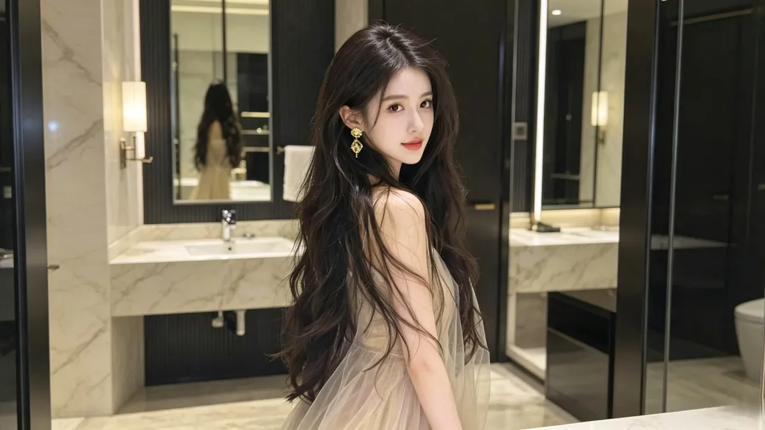 3k长发美女壁纸|现代酒店卫生间背景图片 - 时尚写真「哲风壁纸」 3k长发美女壁纸|现代酒店卫生间背景图片 - 时尚写真「哲风壁纸」