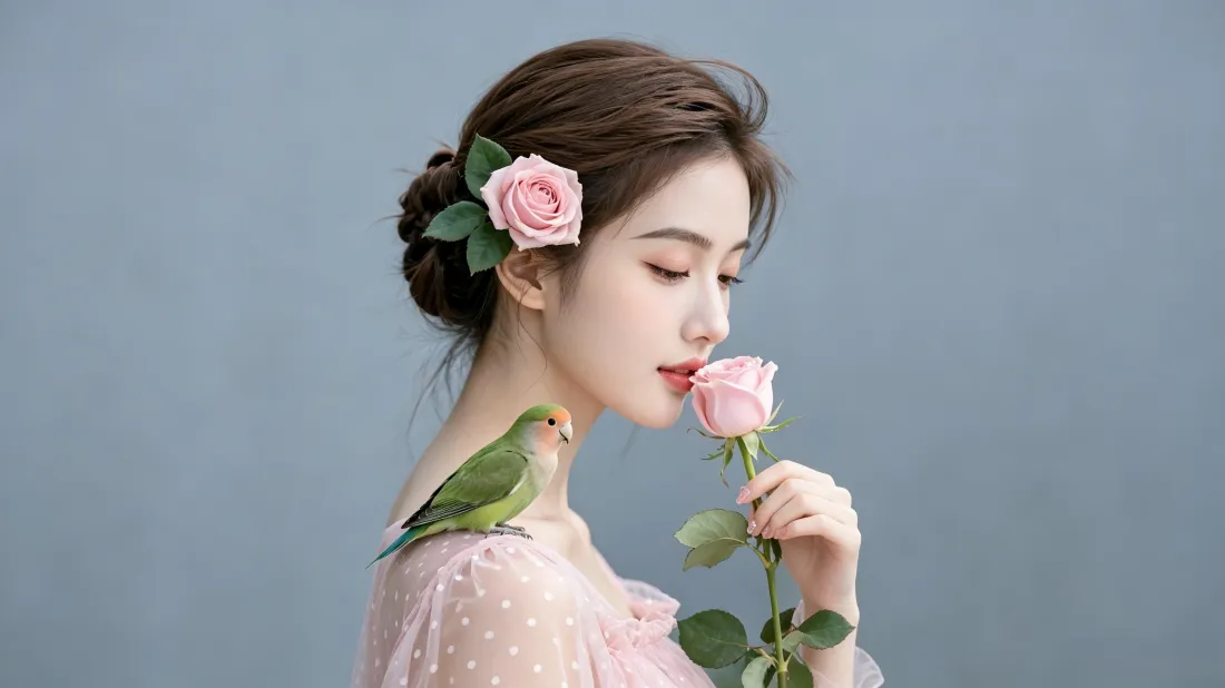 3k温柔美女壁纸|纯色灰蓝背景图片 - 清新氛围感写真「哲风壁纸」 3k温柔美女壁纸|纯色灰蓝背景图片 - 清新氛围感写真「哲风壁纸」