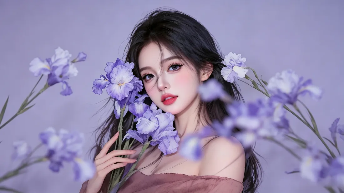 3k纯欲美女壁纸|紫色鸢尾花背景图片 - 氛围感写真「哲风壁纸」 3k纯欲美女壁纸|紫色鸢尾花背景图片 - 氛围感写真「哲风壁纸」