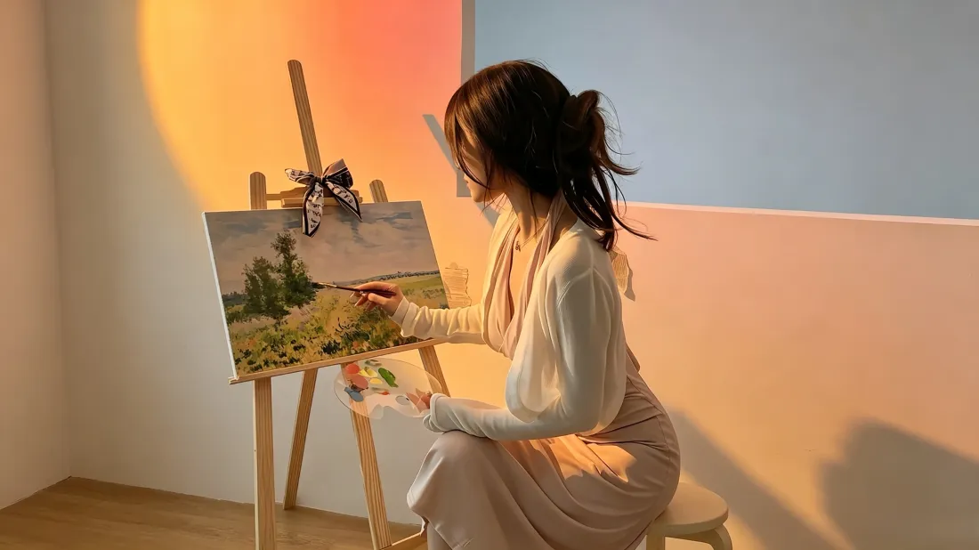 3k温柔作画少女壁纸|暖光室内背景图片 - 治愈氛围感「哲风壁纸」 3k温柔作画少女壁纸|暖光室内背景图片 - 治愈氛围感「哲风壁纸」
