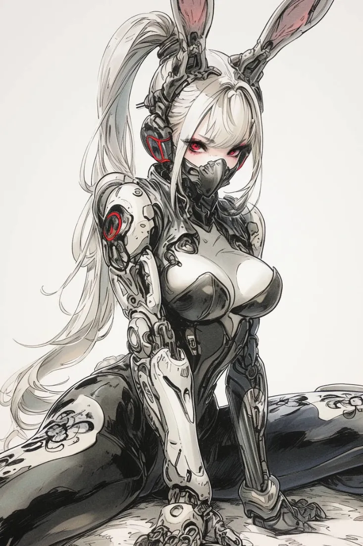 赛博朋克兔耳少女手机壁纸|机甲科幻背景图片 - 二次元插画「哲风壁纸」 赛博朋克兔耳少女手机壁纸|机甲科幻背景图片 - 二次元插画「哲风壁纸」