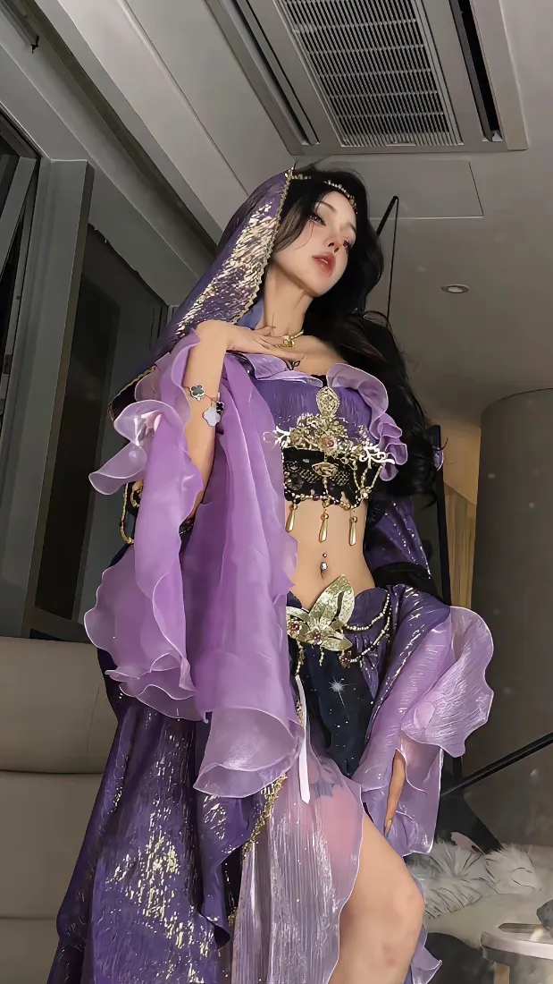 异域女战士手机壁纸|紫色纱衣背景图片 - 金色配饰氛围感「哲风壁纸」 异域女战士手机壁纸|紫色纱衣背景图片 - 金色配饰氛围感「哲风壁纸」