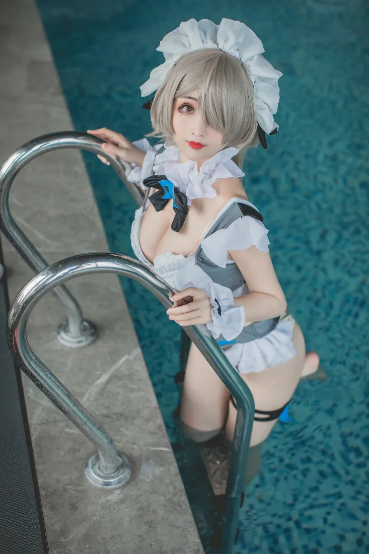 丽塔洛丝薇瑟手机壁纸|泳池女仆泳装背景图片 - rioko凉凉子cosplay「哲风壁纸」 丽塔洛丝薇瑟手机壁纸|泳池女仆泳装背景图片 - rioko凉凉子cosplay「哲风壁纸」