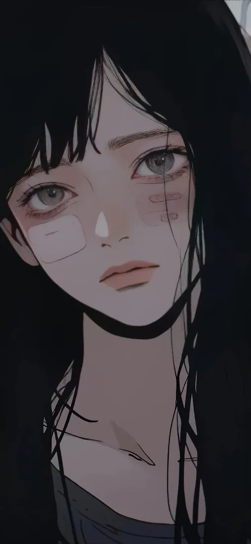 二次元女孩手机壁纸|暗黑手绘背景图片 - 清冷丧系少女「哲风壁纸」 二次元女孩手机壁纸|暗黑手绘背景图片 - 清冷丧系少女「哲风壁纸」