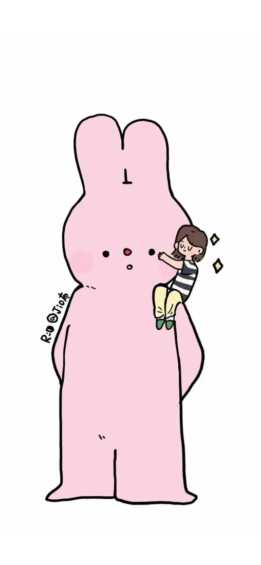 粉色兔子手机壁纸|小女孩插画背景图片 - 软萌治愈可爱「哲风壁纸」 粉色兔子手机壁纸|小女孩插画背景图片 - 软萌治愈可爱「哲风壁纸」