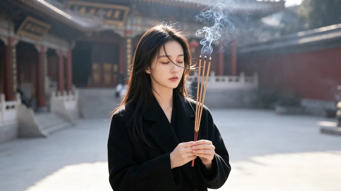 3k寺庙祈福少女壁纸|清冷氛围感背景图片 - 寺院焚香「哲风壁纸」 3k寺庙祈福少女壁纸|清冷氛围感背景图片 - 寺院焚香「哲风壁纸」