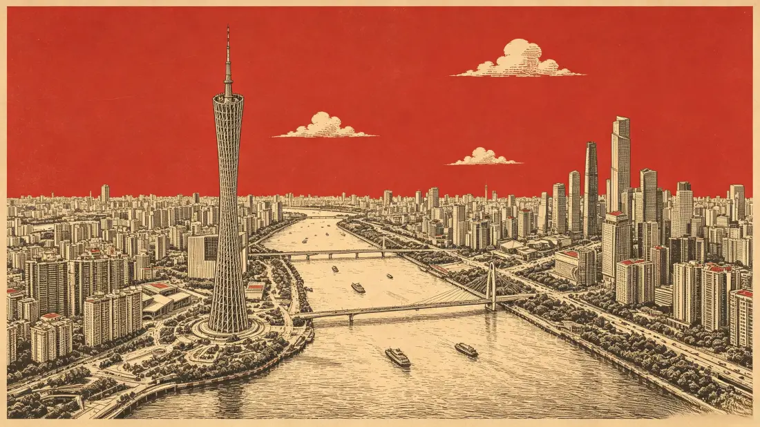 3k广州城市壁纸|珠江天际线背景图片 - 复古插画「哲风壁纸」 3k广州城市壁纸|珠江天际线背景图片 - 复古插画「哲风壁纸」