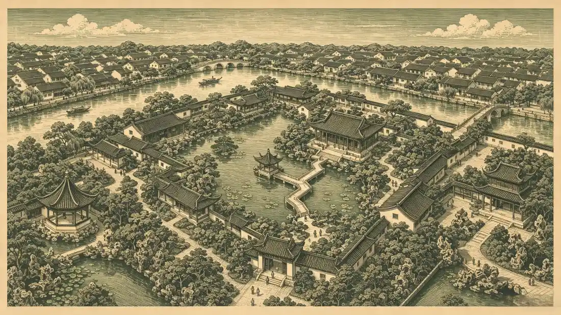 3k苏州园林壁纸｜江南水乡背景图片 - 中式古建风光「哲风壁纸」