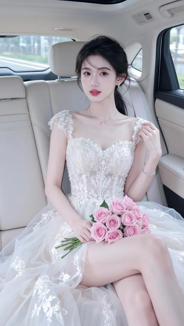 婚纱美女手机壁纸|车内捧花背景图片 - 氛围感白纱写真「哲风壁纸」 婚纱美女手机壁纸|车内捧花背景图片 - 氛围感白纱写真「哲风壁纸」