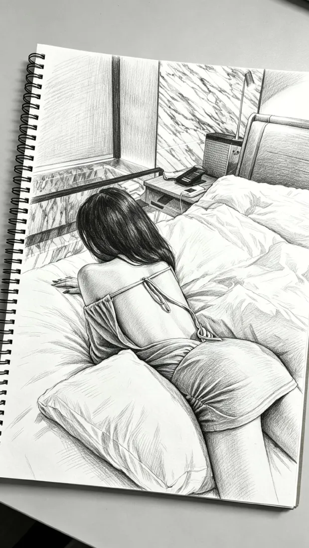 素描美女手机壁纸|居家卧室背景图片 - 露背长发手机「哲风壁纸」 素描美女手机壁纸|居家卧室背景图片 - 露背长发手机「哲风壁纸」