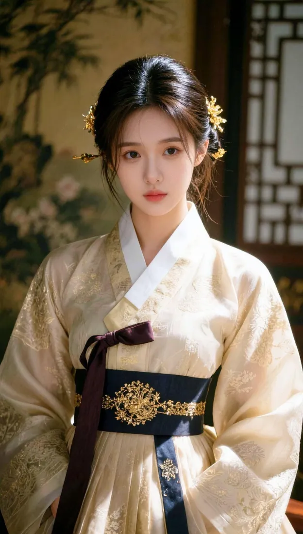 汉服少女手机壁纸｜古风庭院背景图片 - 温婉气质人像「哲风壁纸」