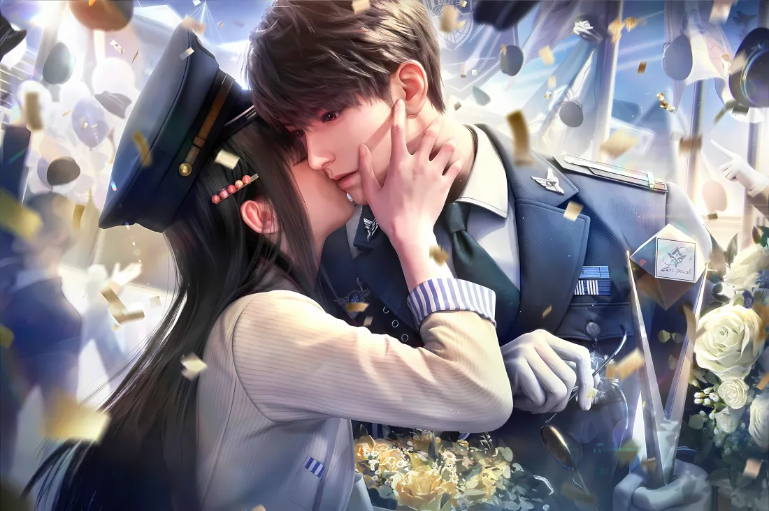 4k花瓣壁纸 - 制服 - 军装 - 情侣「哲风壁纸」