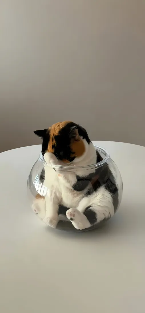 三花小猫手机壁纸｜桌面背景图片 - 可爱萌宠居家日常「哲风壁纸」