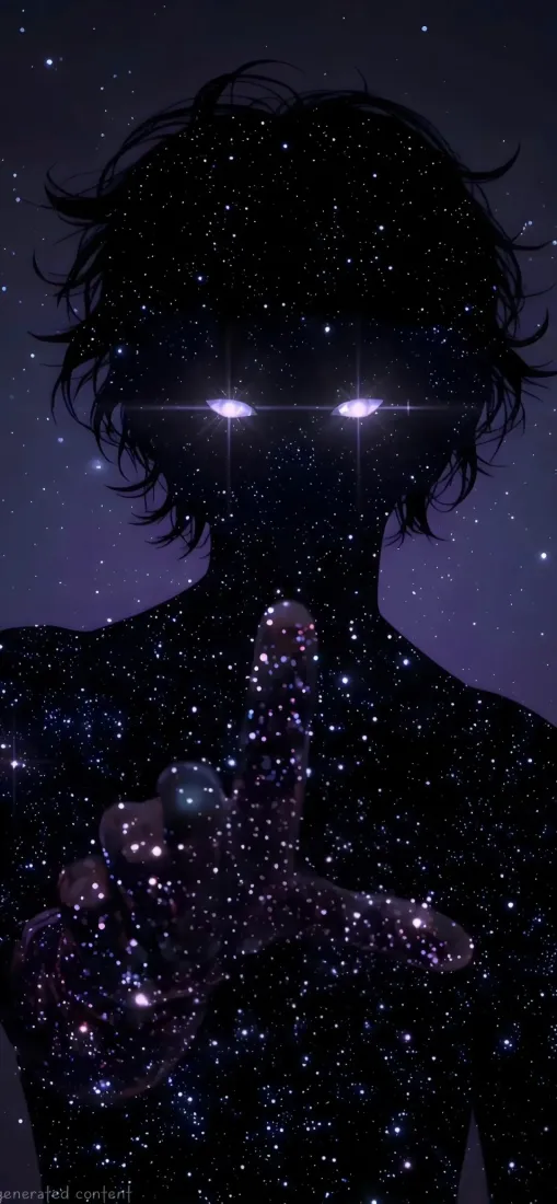 星辰男手机壁纸|暗紫星空背景图片 - 发光眼剪影「哲风壁纸」 星辰男手机壁纸|暗紫星空背景图片 - 发光眼剪影「哲风壁纸」