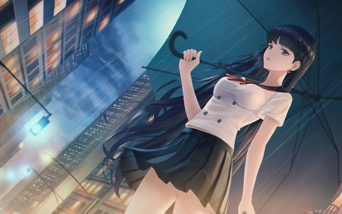 3k水手服少女壁纸|雨夜都市背景图片 - 黑长直JK「哲风壁纸」 3k水手服少女壁纸|雨夜都市背景图片 - 黑长直JK「哲风壁纸」