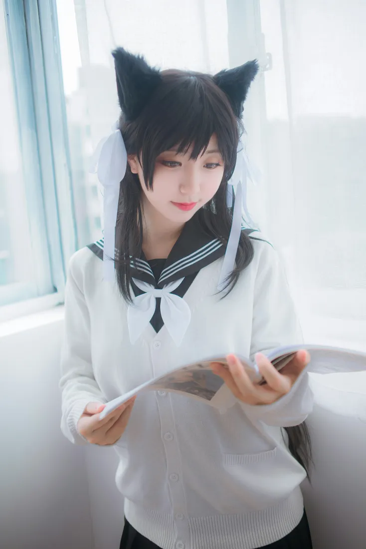 爱宕cos手机壁纸|室内窗边背景图片 - JK水手服兽耳少女「哲风壁纸」 爱宕cos手机壁纸|室内窗边背景图片 - JK水手服兽耳少女「哲风壁纸」