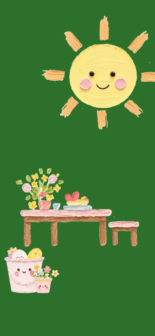 可爱太阳插画手机壁纸|绿色背景图片 - 卡通治愈手绘「哲风壁纸」 可爱太阳插画手机壁纸|绿色背景图片 - 卡通治愈手绘「哲风壁纸」