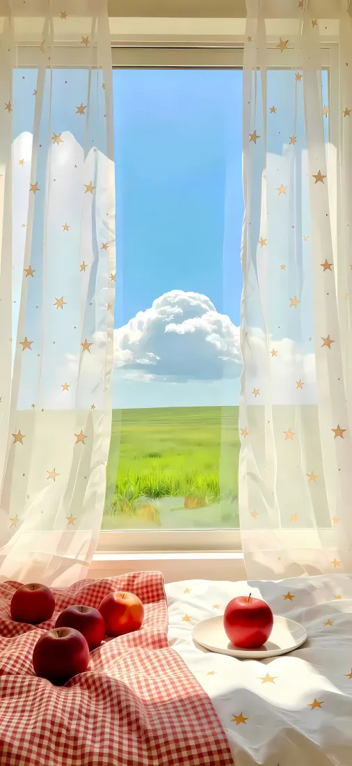 红苹果手机壁纸|窗边桌布背景图片 - 治愈清新窗外风景「哲风壁纸」 红苹果手机壁纸|窗边桌布背景图片 - 治愈清新窗外风景「哲风壁纸」