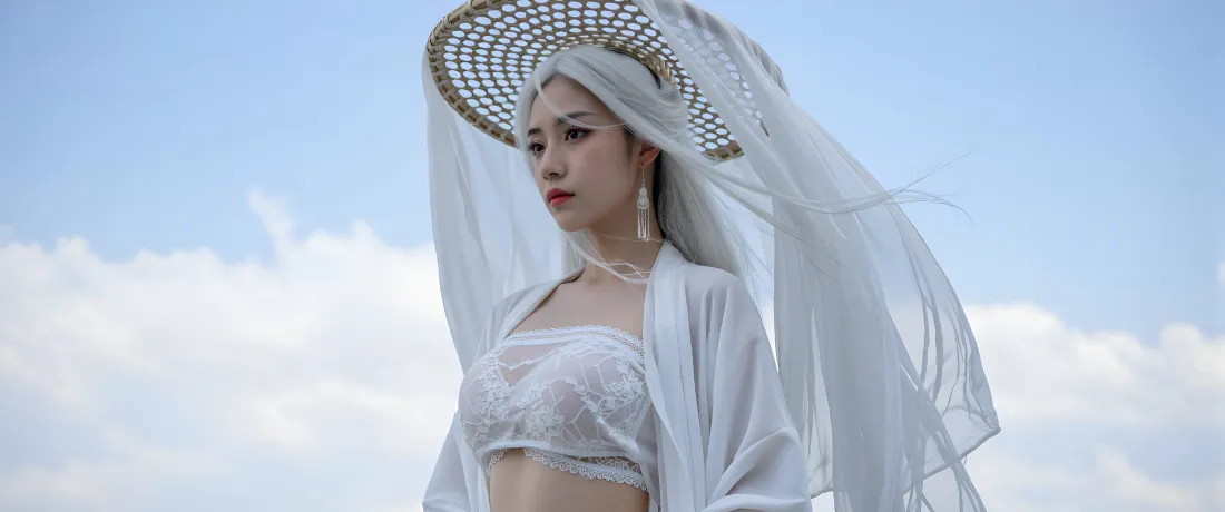 3k古风女侠壁纸|蓝天白云背景图片 - 白衣斗笠「哲风壁纸」 3k古风女侠壁纸|蓝天白云背景图片 - 白衣斗笠「哲风壁纸」