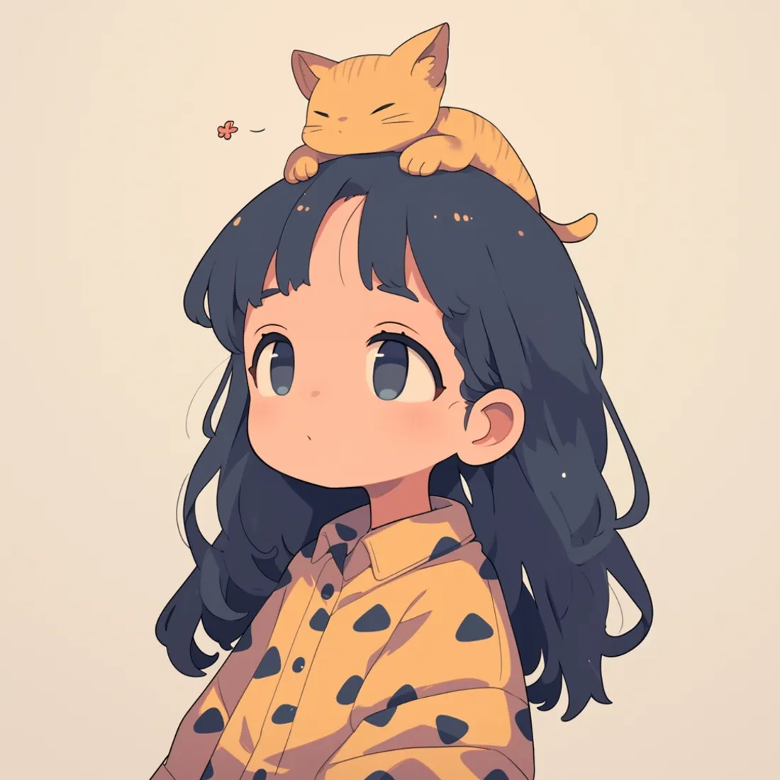 女孩与橘猫手机壁纸|暖调治愈背景图片 - 萌系卡通插画「哲风壁纸」 女孩与橘猫手机壁纸|暖调治愈背景图片 - 萌系卡通插画「哲风壁纸」