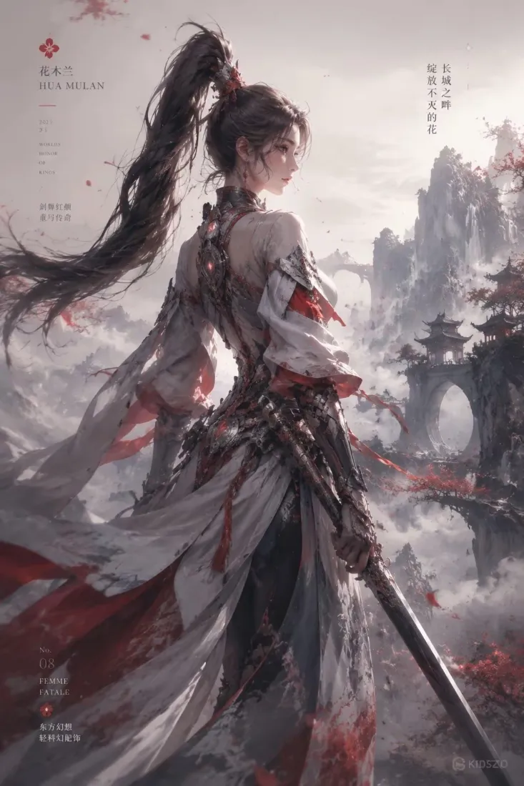 王者荣耀花木兰手机壁纸|古风山水背景图片 - 执剑飒爽女将「哲风壁纸」 王者荣耀花木兰手机壁纸|古风山水背景图片 - 执剑飒爽女将「哲风壁纸」