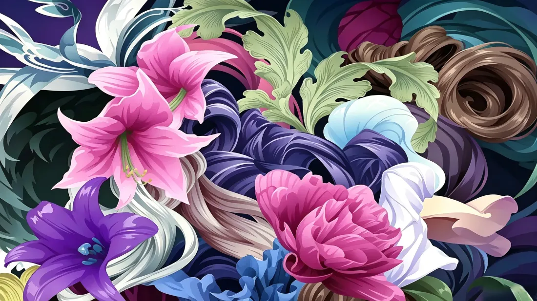 3k花卉插画壁纸|彩色花簇背景图片 - 植物艺术「哲风壁纸」 3k花卉插画壁纸|彩色花簇背景图片 - 植物艺术「哲风壁纸」