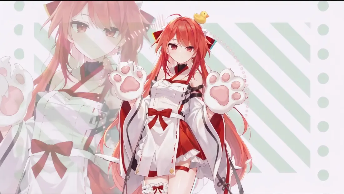 3k二次元猫娘|红白和风少女背景图片 - 萌系红发少女「哲风壁纸」 3k二次元猫娘|红白和风少女背景图片 - 萌系红发少女「哲风壁纸」