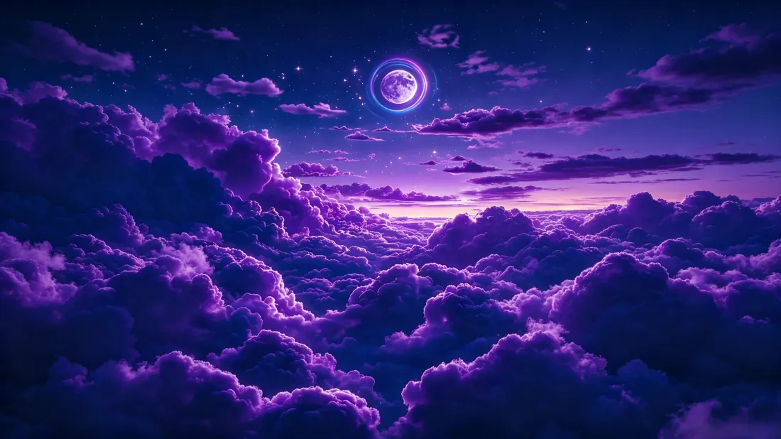 3k紫色云海星空壁纸|夜空背景图片 - 梦幻月色云层「哲风壁纸」 3k紫色云海星空壁纸|夜空背景图片 - 梦幻月色云层「哲风壁纸」