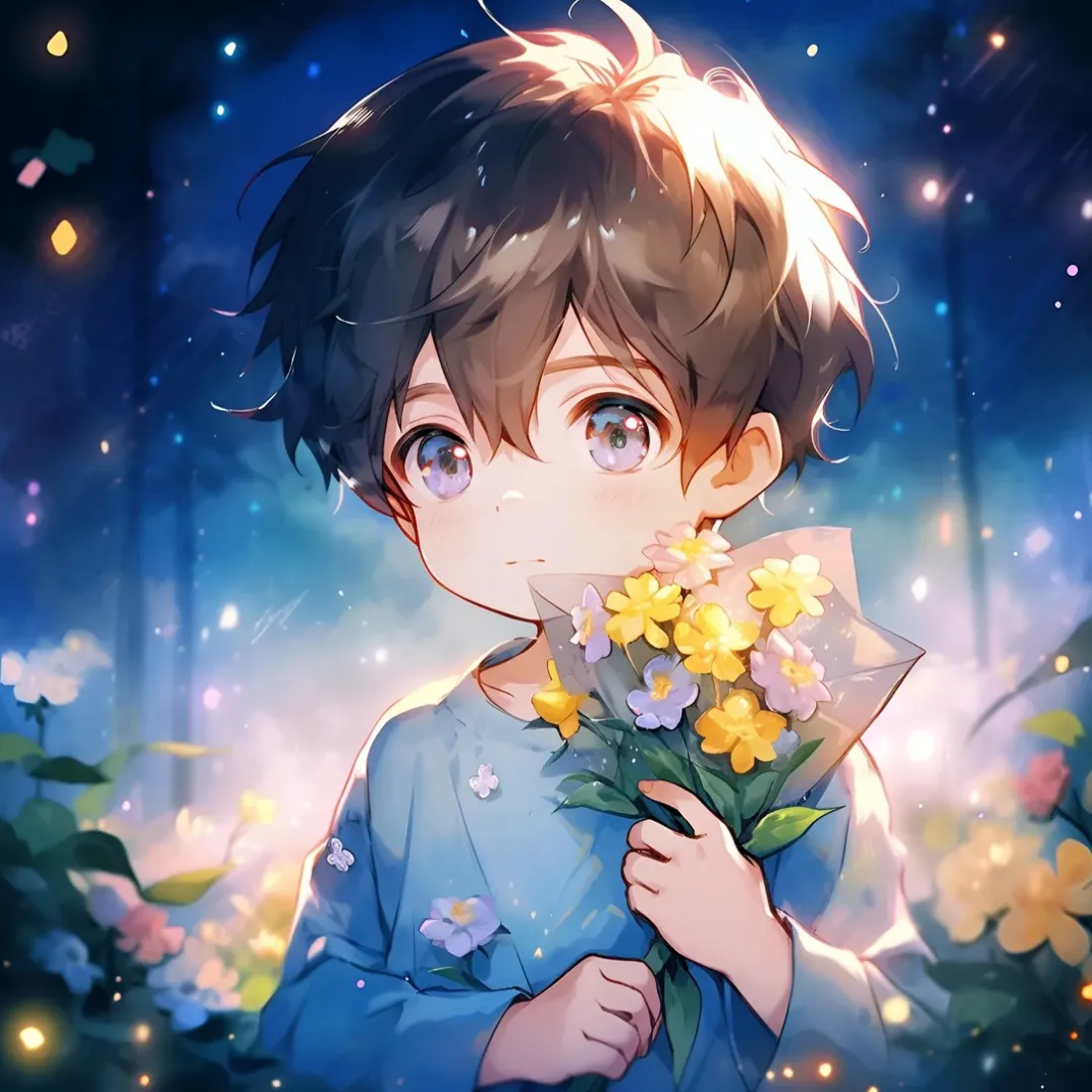 捧花少年手机壁纸|治愈卡通背景图片 - 情侣头像男款「哲风壁纸」 捧花少年手机壁纸|治愈卡通背景图片 - 情侣头像男款「哲风壁纸」