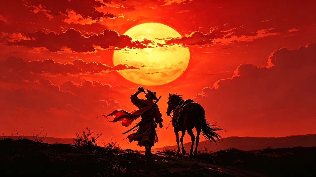 3k古风侠客壁纸|夕阳牵马背景图片 - 江湖武侠剪影「哲风壁纸」 3k古风侠客壁纸|夕阳牵马背景图片 - 江湖武侠剪影「哲风壁纸」