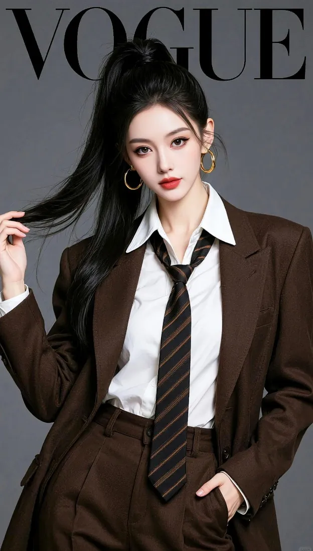 御姐风西装美女手机壁纸|灰色背景图片 - 酷飒时尚穿搭「哲风壁纸」 御姐风西装美女手机壁纸|灰色背景图片 - 酷飒时尚穿搭「哲风壁纸」