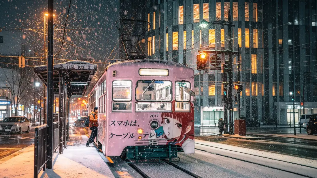 3k动漫痛电车|雪夜城市街道背景图片 - 冬日街景「哲风壁纸」 3k动漫痛电车|雪夜城市街道背景图片 - 冬日街景「哲风壁纸」
