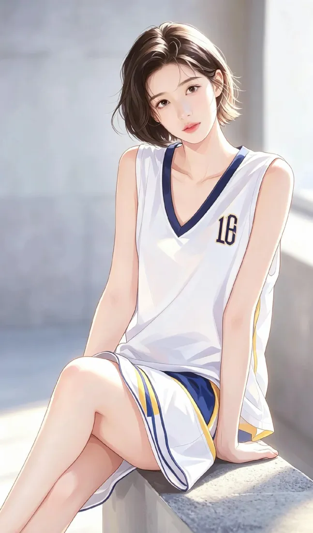 短发运动少女手机壁纸|阳光清新背景图片 - 篮球服「哲风壁纸」 短发运动少女手机壁纸|阳光清新背景图片 - 篮球服「哲风壁纸」