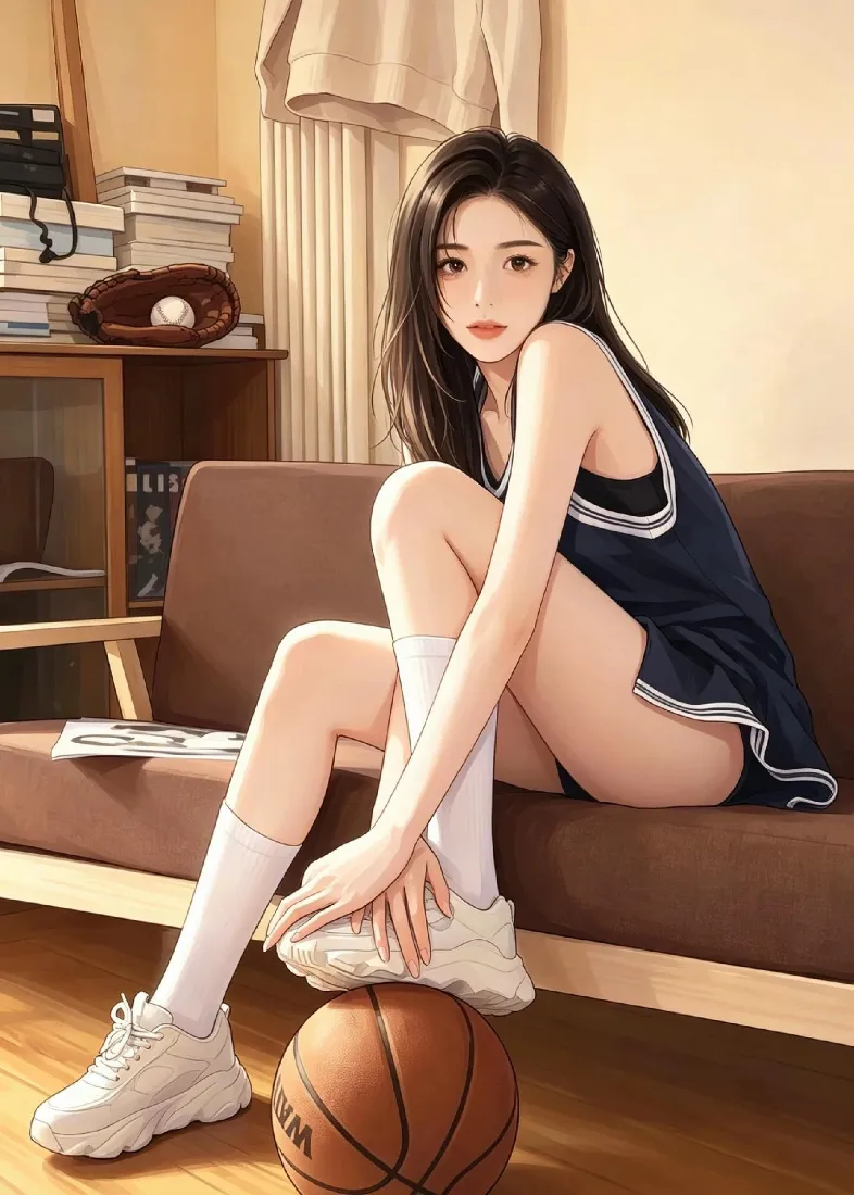 篮球少女手机壁纸|室内沙发背景图片 - 运动风穿搭「哲风壁纸」 篮球少女手机壁纸|室内沙发背景图片 - 运动风穿搭「哲风壁纸」