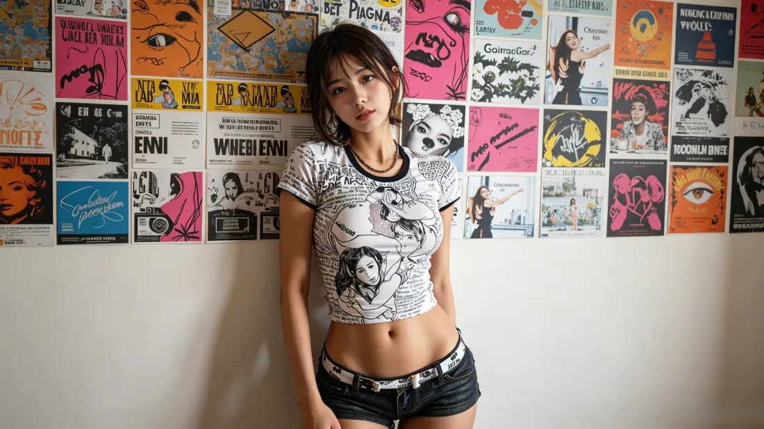 3k短发辣妹壁纸|海报墙背景图片 - 漫画T恤热裤穿搭「哲风壁纸」 3k短发辣妹壁纸|海报墙背景图片 - 漫画T恤热裤穿搭「哲风壁纸」