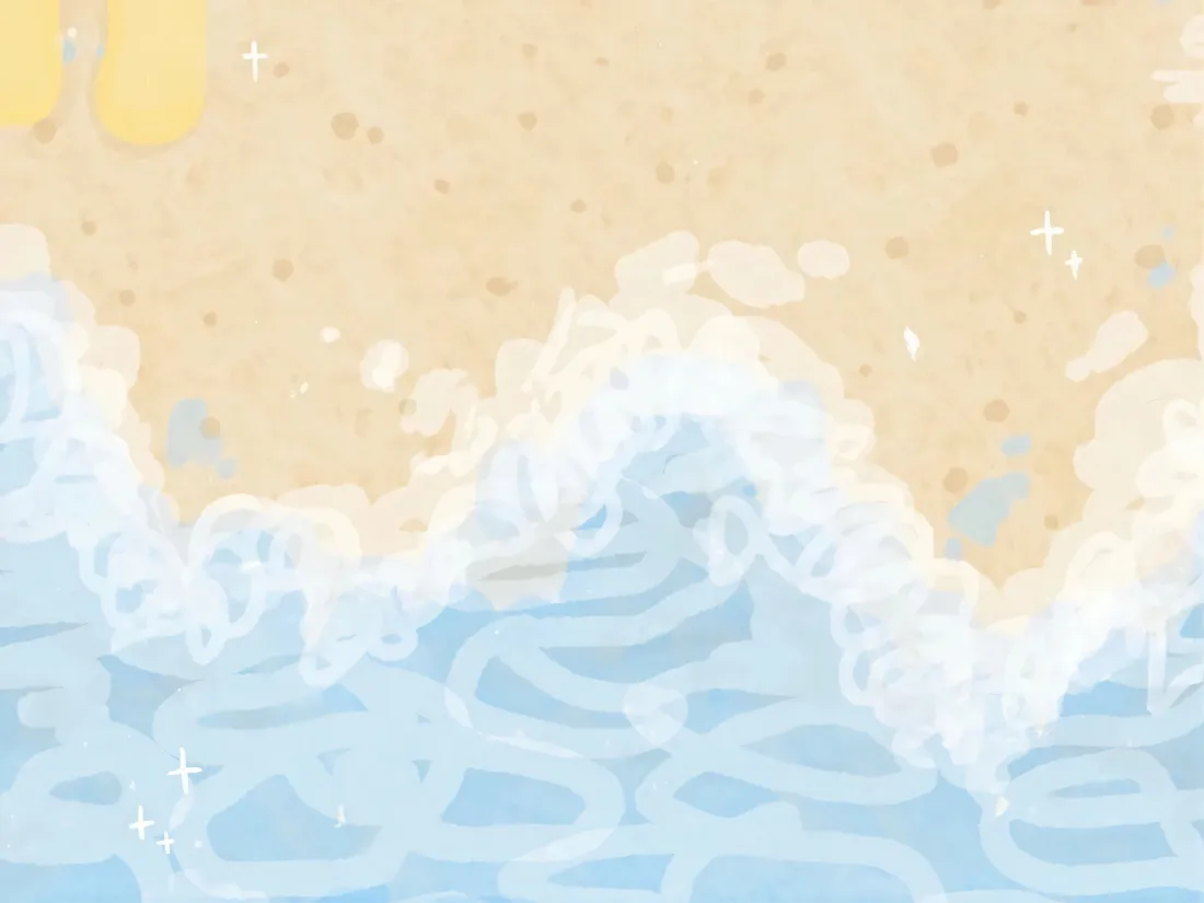 3k海浪沙滩壁纸|清新治愈背景图片 - 简约插画「哲风壁纸」 3k海浪沙滩壁纸|清新治愈背景图片 - 简约插画「哲风壁纸」