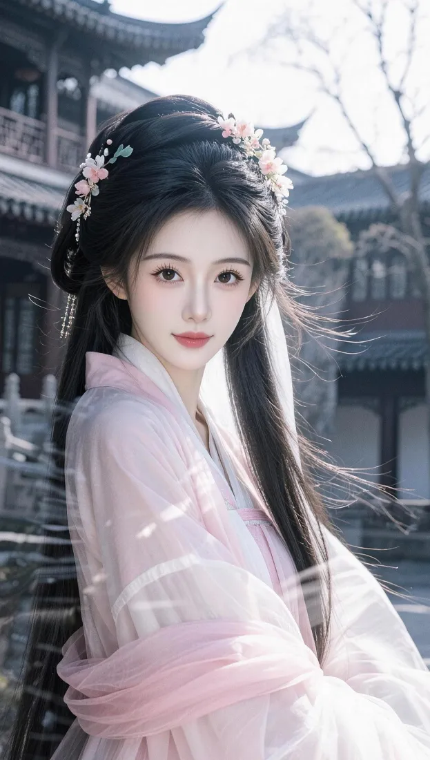 古风汉服美女手机壁纸|江南园林背景图片 - 粉衣温婉女子「哲风壁纸」 古风汉服美女手机壁纸|江南园林背景图片 - 粉衣温婉女子「哲风壁纸」