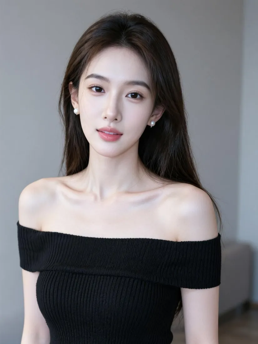 长发美女手机壁纸|黑色露肩上衣背景图片 - 清冷氛围感「哲风壁纸」 长发美女手机壁纸|黑色露肩上衣背景图片 - 清冷氛围感「哲风壁纸」