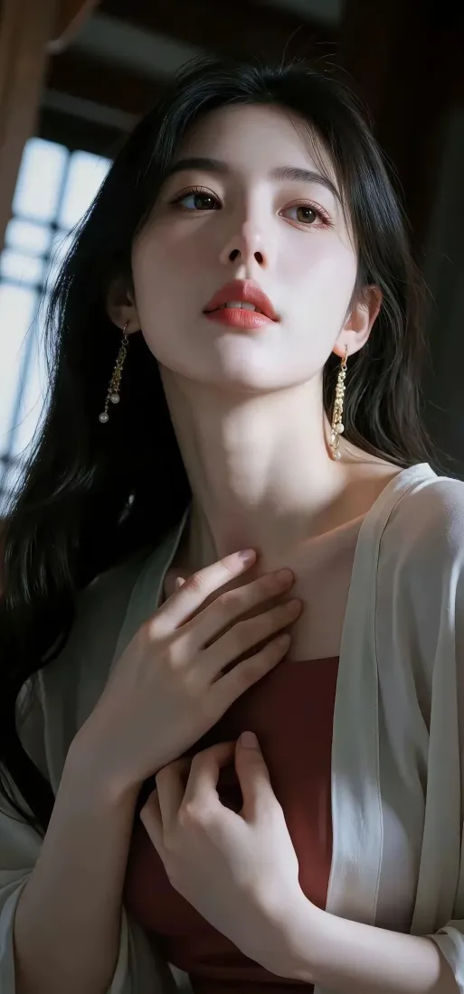 古风清冷美女手机壁纸｜窗边光影背景图片 - 氛围感「哲风壁纸」